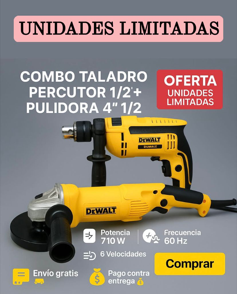 Combo Taladro Pulidora DW
